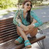 Sandale Gelato Woodstock Femme 2.0 PRO par Podowell - Vue portée - Coloris Turquoise