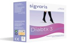 Chaussettes de contention Femme diabétique Diabtx3 Classe 3 par Sigvaris - Packaging
