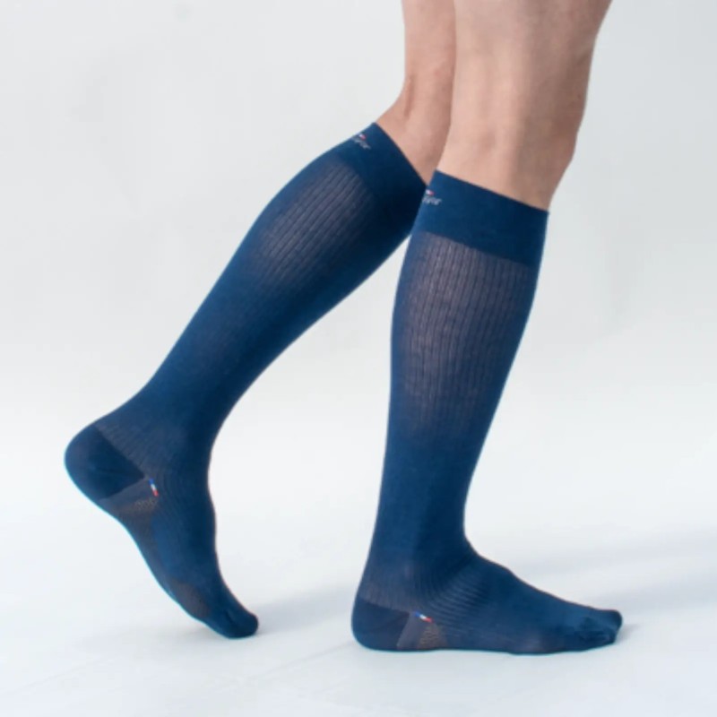 Chaussettes de contention Homme Legger Casual Eco Fibre classe 2 par Innothera - Coloris Bleu Chaussettes de contention Homme Legger Casual Eco Fibre classe 2 par Innothera - Coloris Bleu
