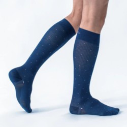 Chaussettes de contention Homme Legger Casual Eco Fibre classe 2 par Innothera - Coloris Bleu Pixel