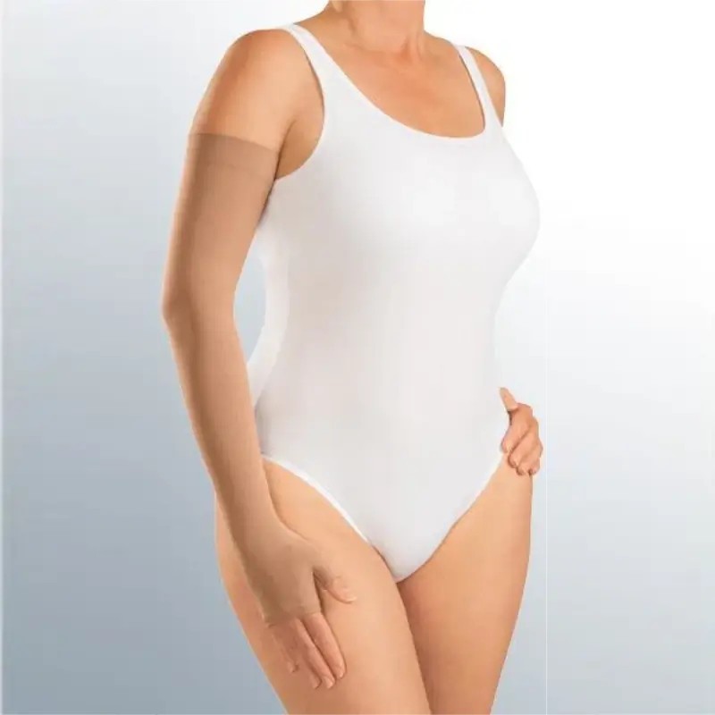 Manchon de compression Mediven Harmony bande picots avec mitaine Classe 2 - Coloris Caramel Manchon de compression Mediven Harmony bande picots avec mitaine Classe 2 - Coloris Caramel