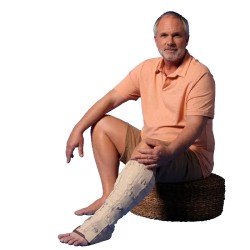 Chaussette Mobiderm Autofit pour membre inférieur de Thuasne - Porté assis