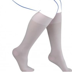 Chaussettes de contention Femme Simply Coton Fin de Thuasne. Coloris Creme. Vue côté