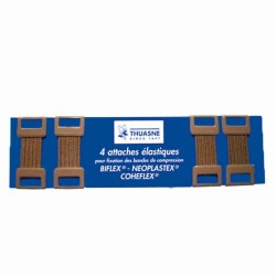 Lot de 4 attaches élastiques pour bandes Biflex de Thuasne