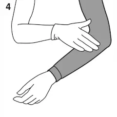 Enfilage du manchon de compression Juzo ScarPrime Light - Etape 4
