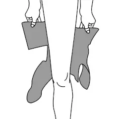 Mise en place de dispositif de compression Juzo Compression Wrap pour la cuisse - Etape 1