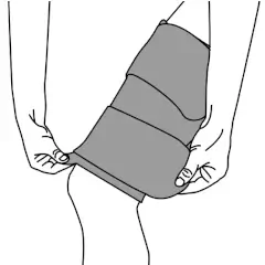 Mise en place de dispositif de compression Juzo Compression Wrap pour la cuisse - Etape 3