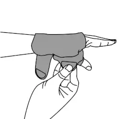 Mise en place du dispositif Juzo Compression Wrap  pour la main - Etape 2