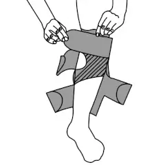 Mise en place du dispositif Juzo Compression Wrap pour le mollet - Etape 4