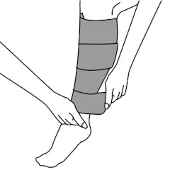 Mise en place du dispositif Juzo Compression Wrap pour le mollet - Etape 6